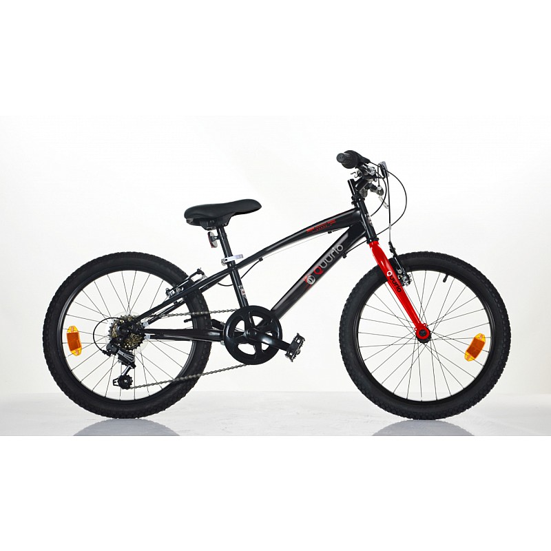 QUURIO BIKE käikudega lasteratas, suurus 20", punane-must, 420 U