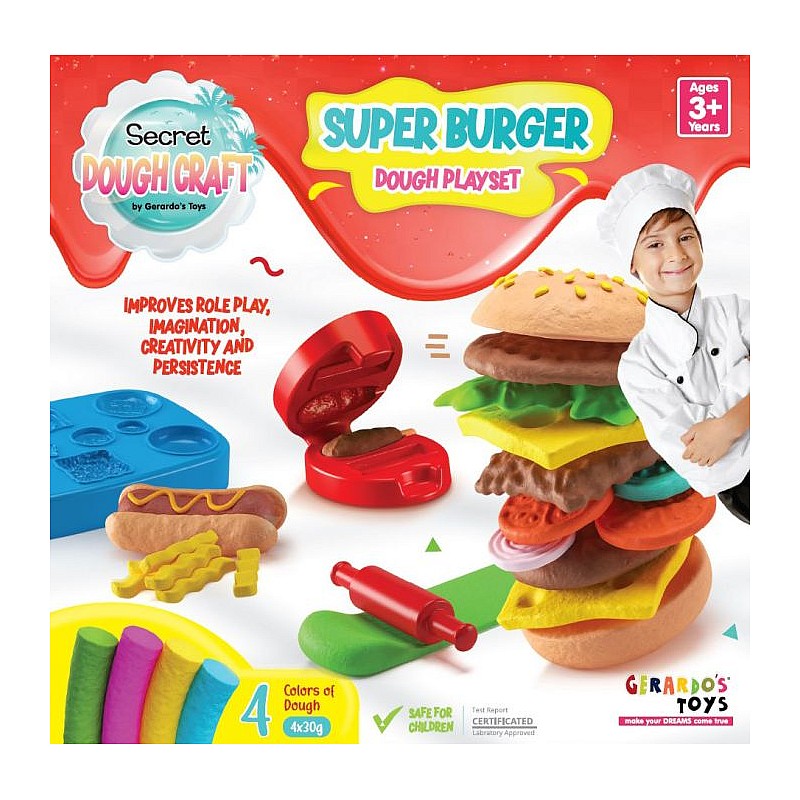 GERARDOS TOYS  plastiliinikomplekt SUPER BURGER 3a+ 56454