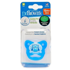 DR.BROWNS silikoonist lutt 12m+, PreVent Butterfly pimedas helendav, sinine LÕPUMÜÜK