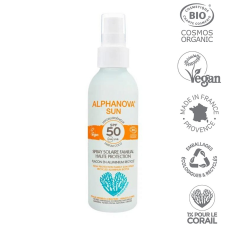 ALPHANOVA SUN orgaaniline kookose lõhnaga veekindel mineraalne päikesekreem kogu perele SPF50, 150 ml ASUN50RE150