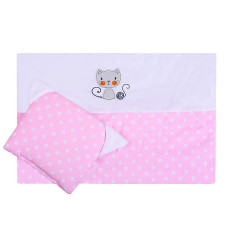 DUET BABY tekk 63x73сm + padi 35x35сm Pink/White dots SUVINE  LÕPUMÜÜK