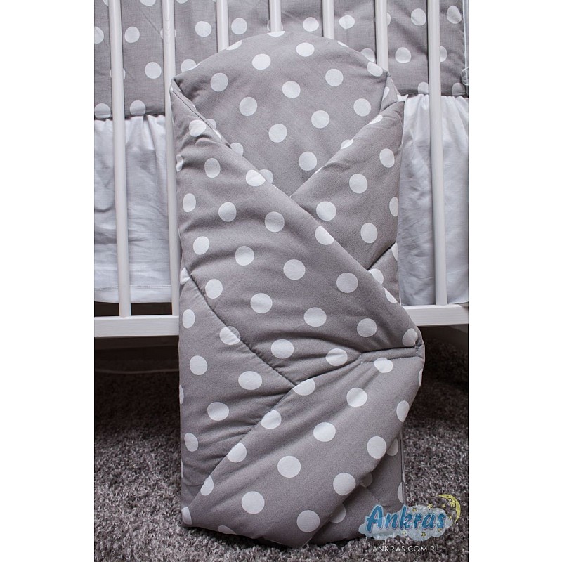 Magamiskott vastsündinutele ANKRAS DOTS 80x80cm - GREY