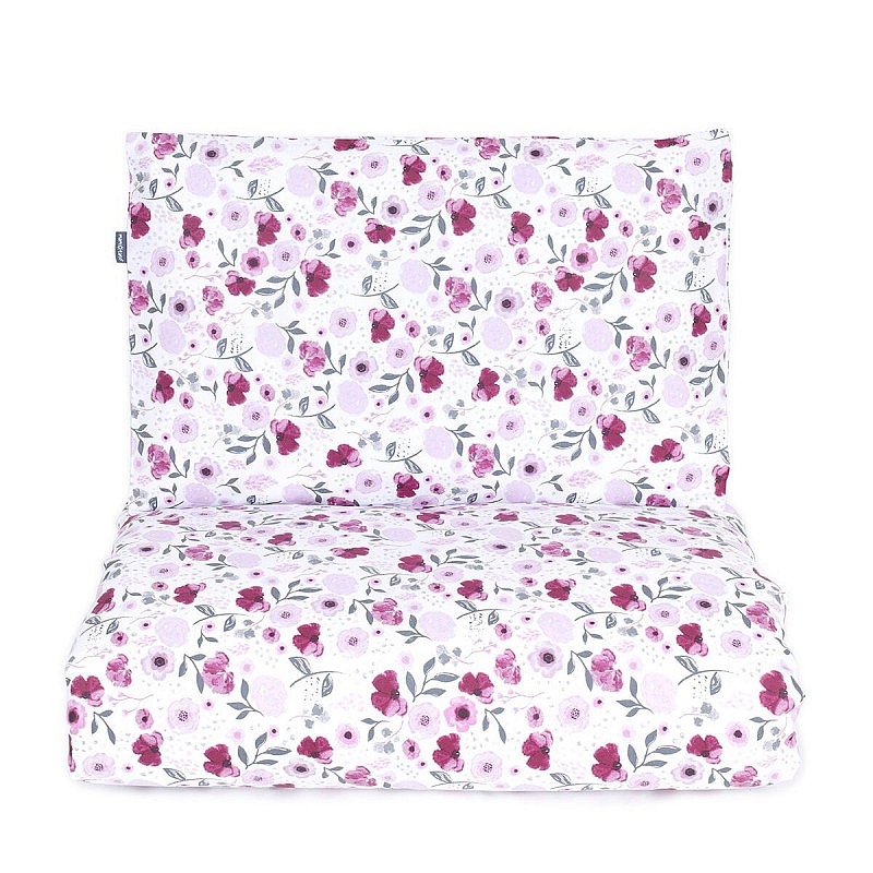 MamoTato Voodipesu komplekt 2D/ 135x100сm FLOWERS, pink 13731