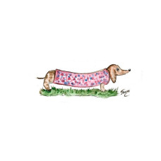 TSVETNOY diamond mosaiik 17x22cm Dachshund Lulu, X002e