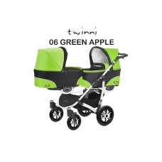 Kaksikute vanker-jalutuskäru BABYACTIVE TWINNI CLASSIC  , 06/01 Green Apple