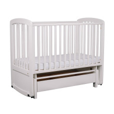 TROLL GLIDER DELUX  võrevoodi sahtliga 120x60сm, White COT-GN0474-WH