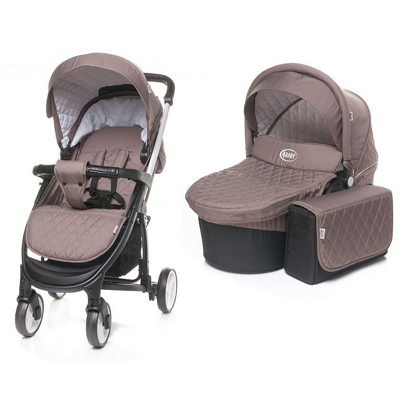 Vanker-jalutuskäru 2in1 4BABY ATOMIC-BROWN/BEIGE