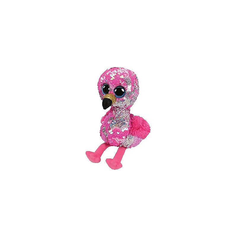 TY Flippables Мягкая игрушка PINKY SEQUIN FLAMINGO reg 24см, TY36437