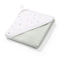 BABYONO Kapuutsiga vannilina 76x76cm 141/11 DROPS light grey