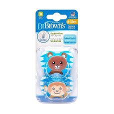 DR.BROWNS silikoonist lutt 6-12m, PreVent BEAR&MONKEY 2tk. sinine LÕPUMÜÜK