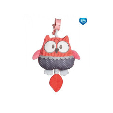 CANPOL BABIES PASTEL FRIENDS Helisev rippuv mänguasi OWL 0м+ 68/069 coral