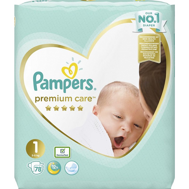 Pampers Premium Care S1 mähkmed 2-5kg, 78tk. ALLAHINDLUS