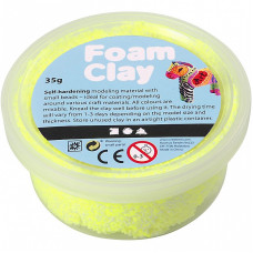 CREATIV Foam Clay kaunistuseks mass 35g Neon Yellow, 78929