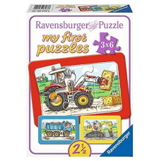 RAVENSBURGER minu esimene pusle 3x6 Excavator, Tractor and Dump Truck R 06573