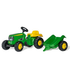 ROLLY TOYS haagisega traktor pedaalidega Rolly Kid John Deere 012190