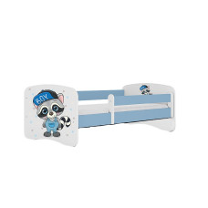 KOCOT KIDS võrevoodi + madrats komplektis BABYDREAMS blue Raccoon 140x70cm