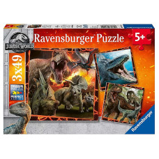 Ravensburger pusle 3x49 Jurassic World R 08054