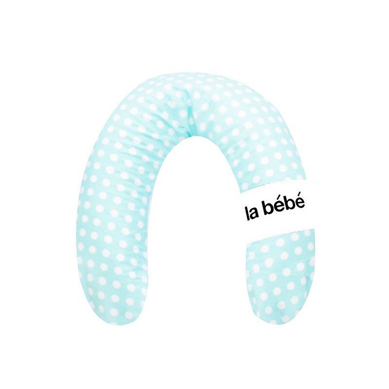 LA BEBE Rich Cotton Horseshoe Blue dots 30x175sm 85705