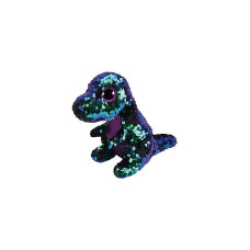 TY Flippables Мягкая игрушка CRUNCH GREEN PURPLE SEQUIN DINOSAUR reg 15см, TY36260