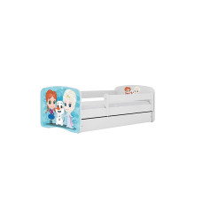 KOCOT KIDS võrevoodi + madrats komplektis BABYDREAMS white Frozen 180x80cm