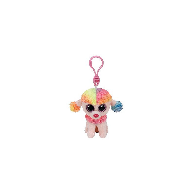 TY Beanie Boos Toy - võtmehoidja MULTICOLOR POODLE RAINBOW 8cm, TY35027