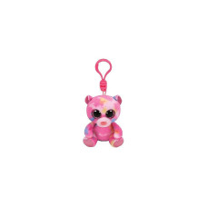 TY Beanie Boos Toy - võtmehoidja FRANKY - roosa kirjud karu clip 10cm, TY36562