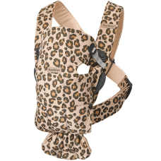 BABYBJORN MINI COTTON Känguru kott beebile BEIGE LEOPARD, 021075