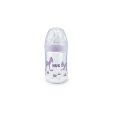 NUK Nature Sense polüpropüleenist pudel temperatuuriindikaatoriga 260ml silikoonist lutt, suurus М, 10741963 SP21 violetne (367482) LÕPUMÜÜK