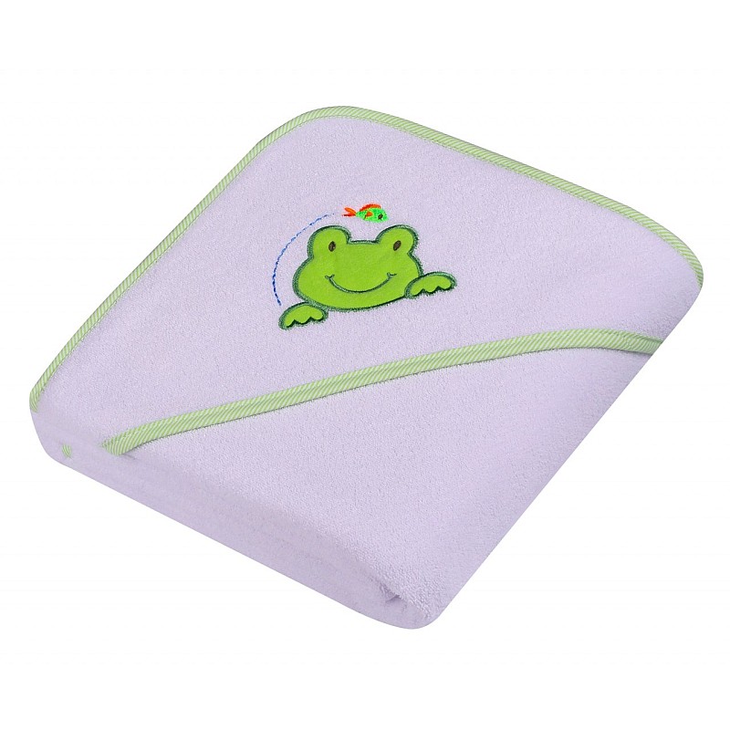 Kapuutsiga vannilina DUET BABY  80x80сm 315 FROG valge (743156)