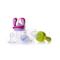 KIDSME Food Feeder Starter Pack puuviljavõrkude komplekt, Lime / Lavender 160362 LILA