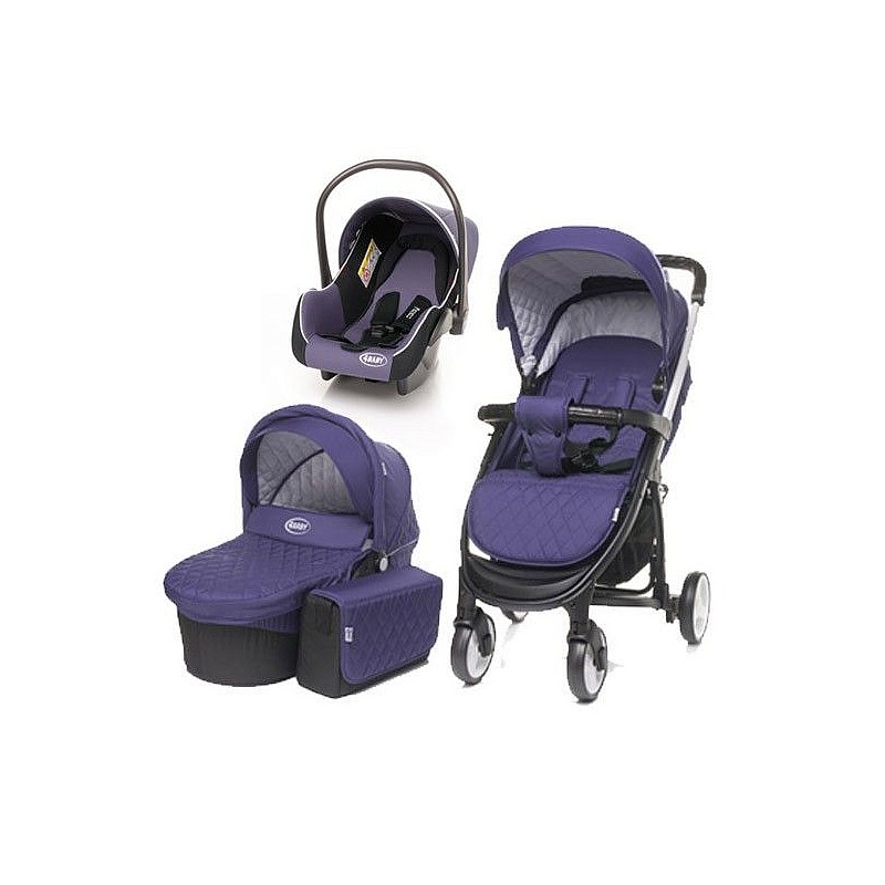 Vanker-jalutuskäru 3in1 4BABY ATOMIC PURPLE