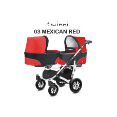 Kaksikute vanker-jalutuskäru BABYACTIVE TWINNI CLASSIC  03/01 Mexican Red