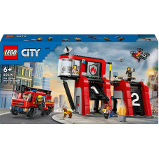 60414 LEGO® City Tuletõrjedepoo Koos Tuletõrjeautoga