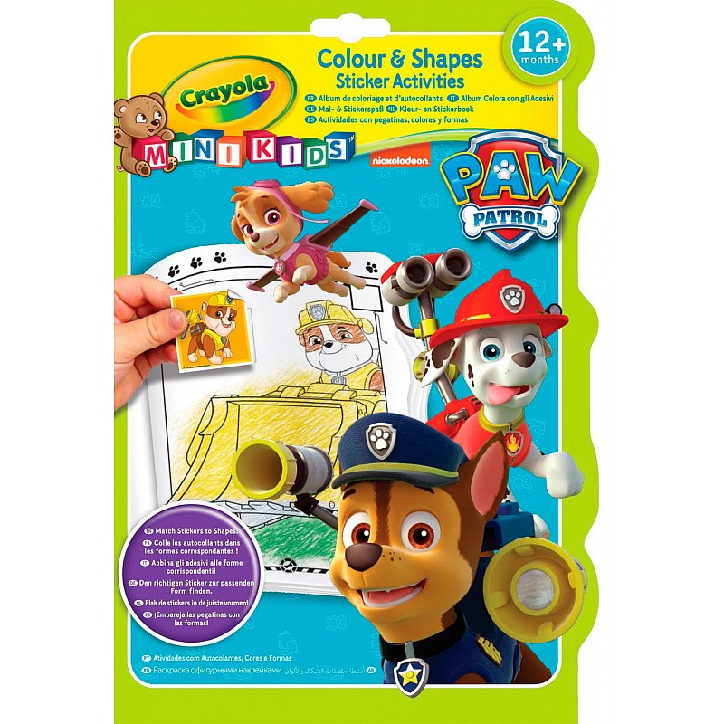 CRAYOLA Paw Patrol Värvimisraamat kleepsudega