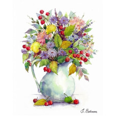 TSVETNOY diamond mosaiik 40x50cm Bouquet with dandelions and berries, LG024e