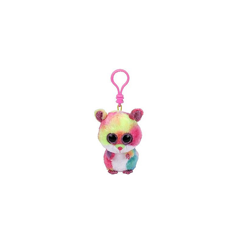 TY Beanie Boos Toy - võtmehoidja RODNEY - kirjud hamster clip 10cm, TY36558