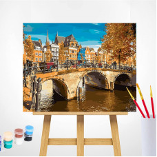 TSVETNOY  Joonistus komplekt (Nummedratud juhisega) 40x50сm Canal in Amsterdam, MG2135e