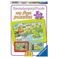 RAVENSBURGER minu esimene pusle 3x6 Garden animals R 05138