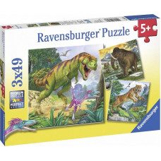 Ravensburger pusle 3x49 Dinosaurs R 09358