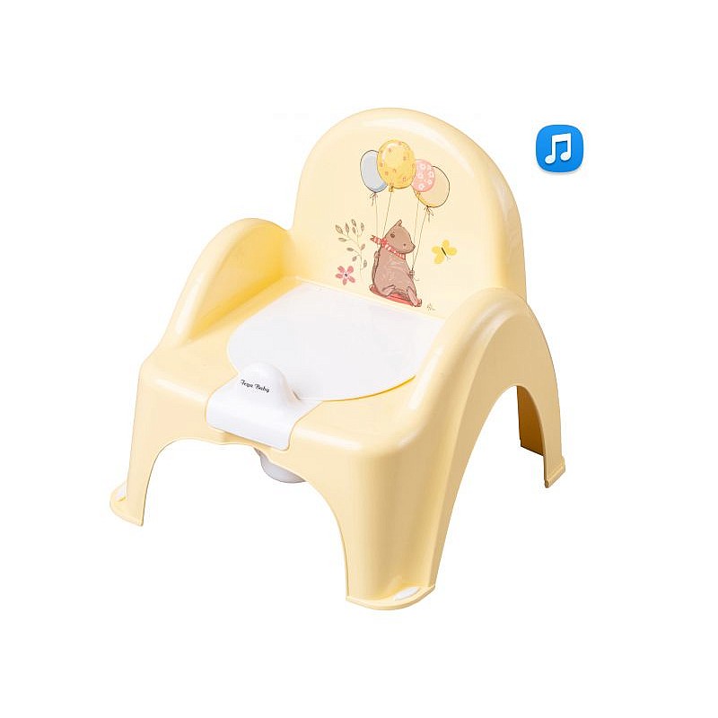 TEGA BABY FOREST FAIRYTALE Pissipott muusikaga, PO-073 light yellow