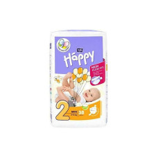 HAPPY Mini mähkmed suurus 2, 3-6kg. 38tk LÕPUMÜÜK