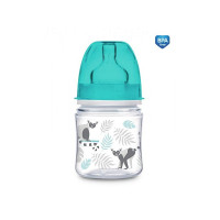 CANPOL BABIES EasyStart DŽUNGEL PP pudel 120ml laia kaelaga ja silikooni lutist 0m + 35/226