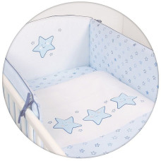 CEBABABY Voodipesu komplekt 3 eset 135x100cm, STARS BLUE LÕPUMÜÜK