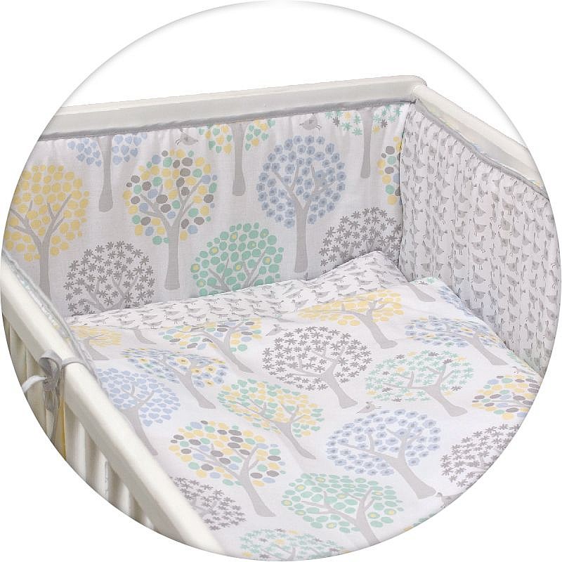 CEBABABY Voodipesu komplekt 3-osaline 135x100сm MAGIC TREE BLUE