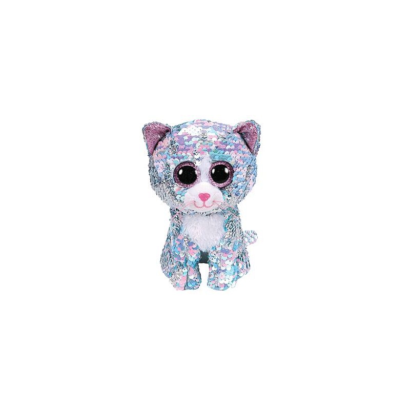 TY Flippables Мягкая игрушка WHIMSY SEQUIN BLUE CAT reg 15см, TY36674