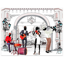 TSVETNOY diamond mosaiik 40x50cm Street Musicians, LG215e