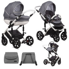 TUTIS MIMI STYLE vanker jalutuskäru 3in1, 387 Grey