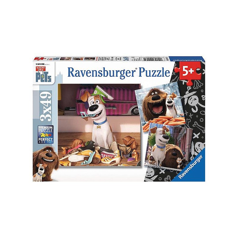 Ravensburger  pusle  3x49 Secret Life of Pets R 09413