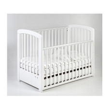 TROLL NINA LUX võrevoodi sahtliga  120x60сm, White COT-NN0027