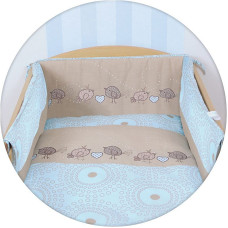 CEBABABY Voodipesu komplekt 3-osaline 135x100cm LUX BIRDIES BROWN  LÕPUMÜÜK